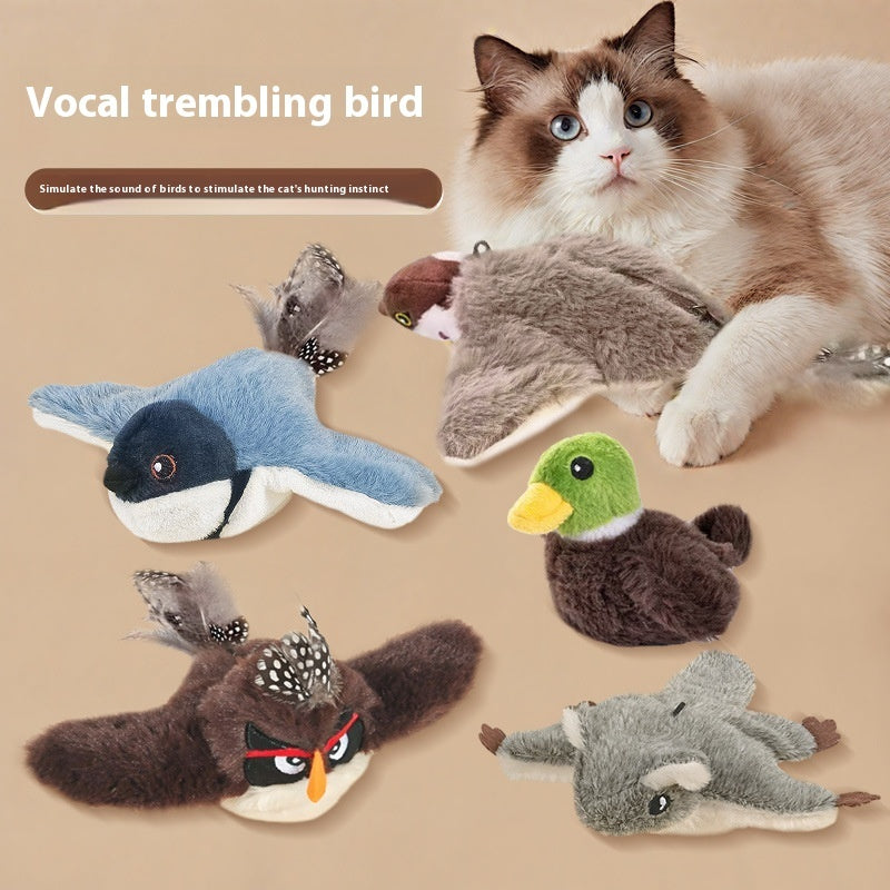 NalaPaws® Fladdervogel — Interactief Kattenspeeltje met Geluid