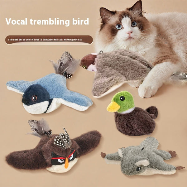 NalaPaws® Fladdervogel — Interactief Kattenspeeltje met Geluid