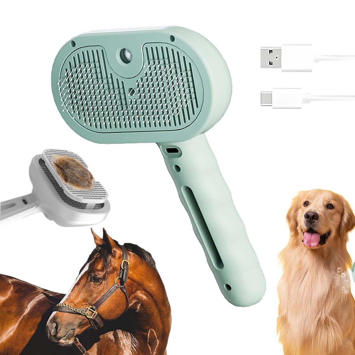 NalaPaws® Steami — 3-in-1 Zelfreinigende Stoomborstel
