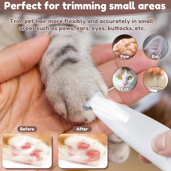 NalaPaws® PawTrim — Waterdichte Poottrimmer met LED-licht